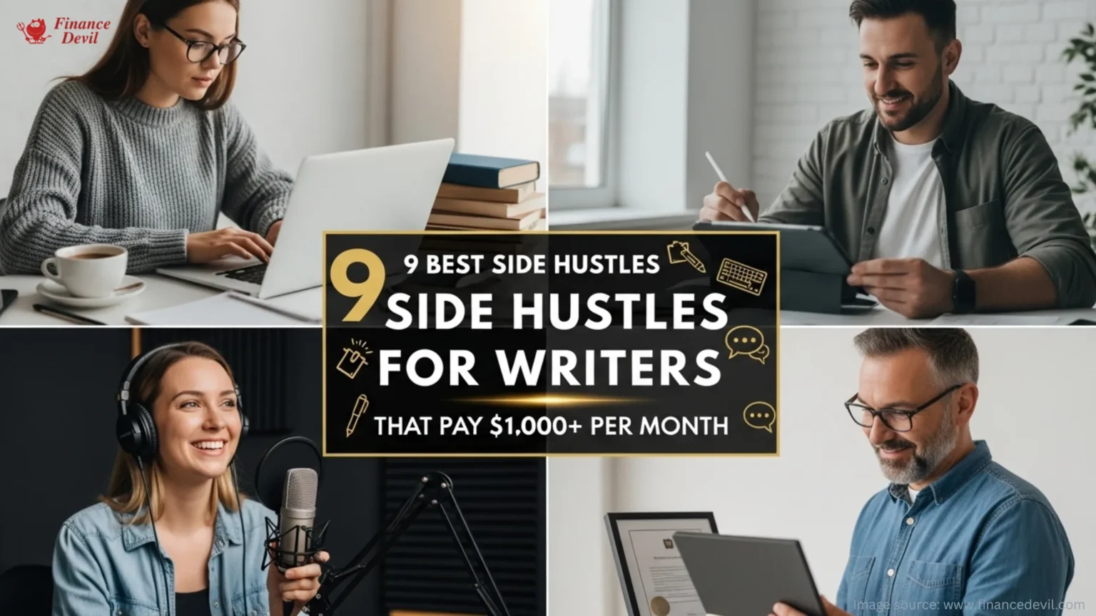 9 Best Side Hustles for Writers That Pay $1,000+ Per Month