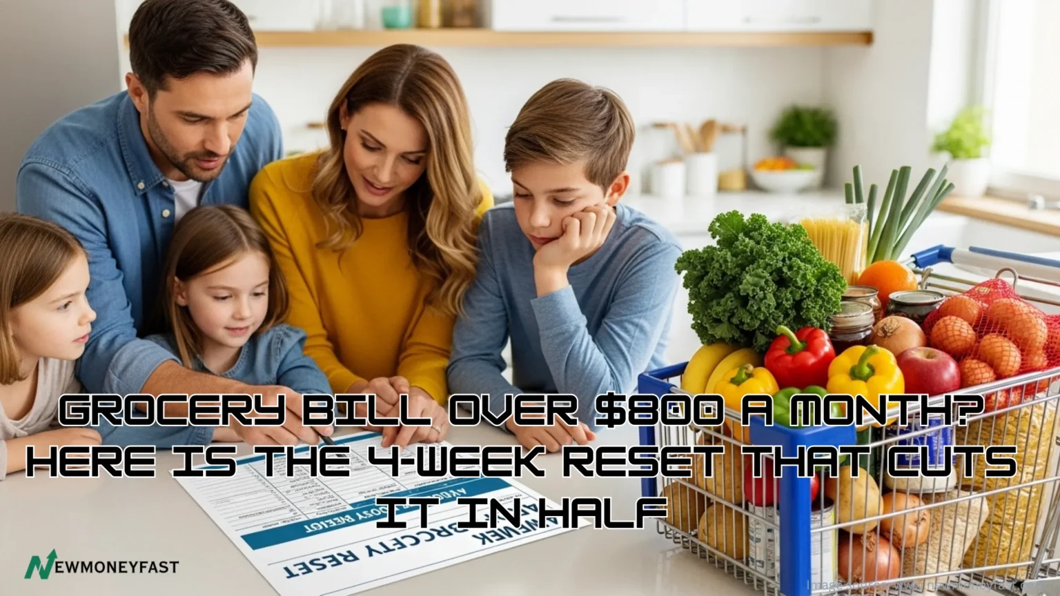 Grocery Bill Over $800 a Month? Here Is the 4-Week Reset That Cuts It in Half
