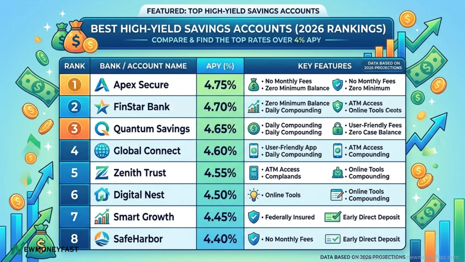 8 High-Yield Savings Accounts Paying Over 4% Right Now (Ranked)