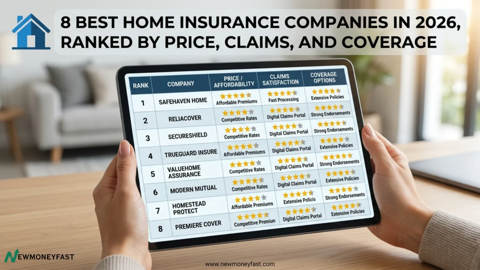 8 Best Home Insurance Companies in 2026, Ranked by Price, Claims, and Coverage